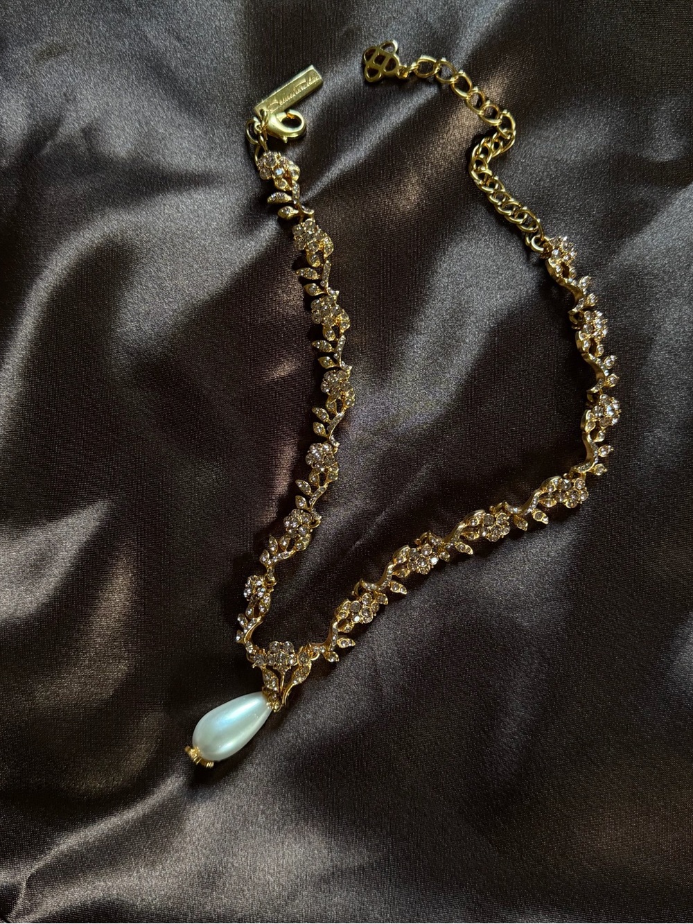 Oscar de la renta RoseGold-Tone Pearl Drop Statement Necklace - Picture 8 of 8